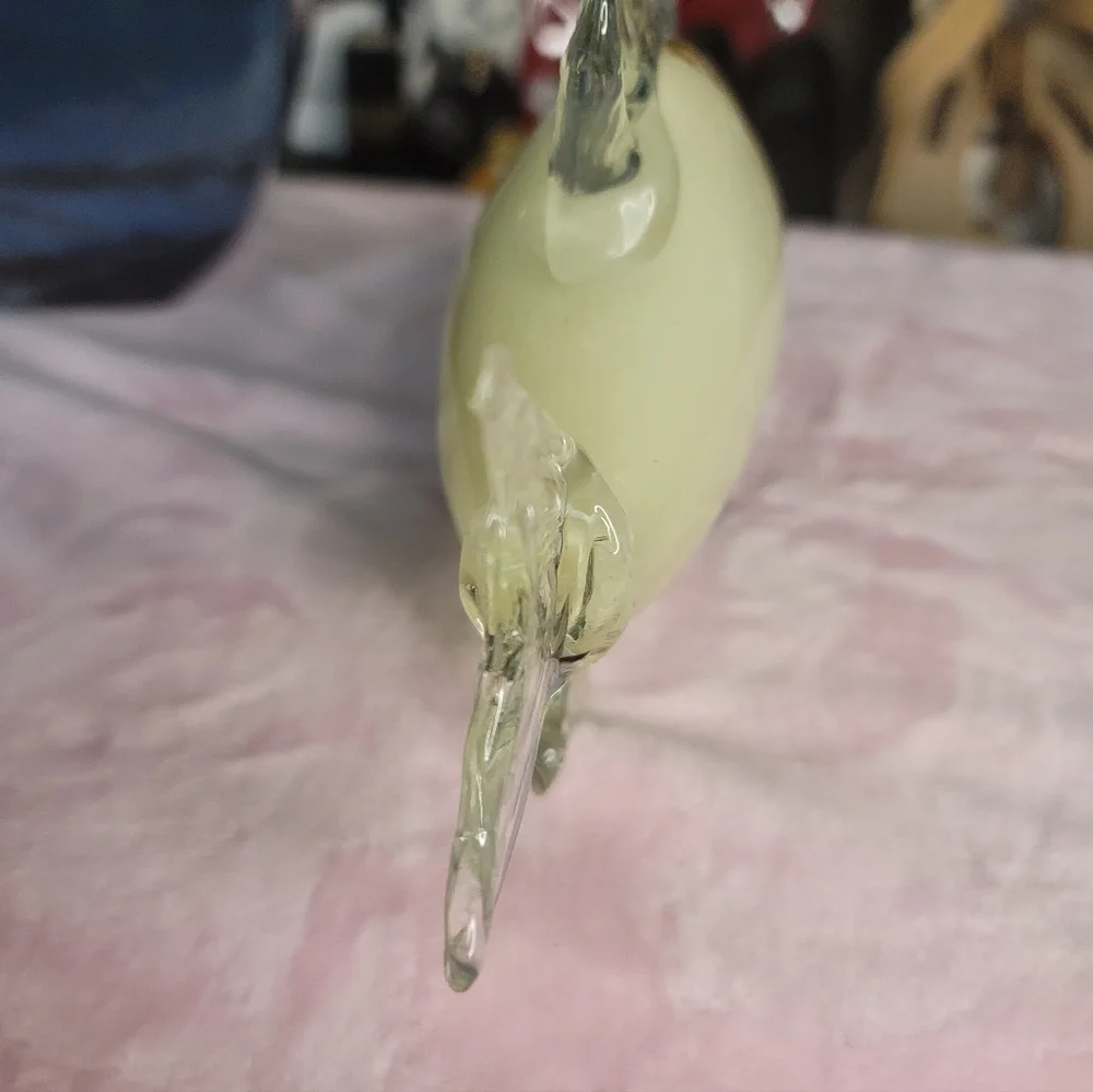Glass Blow Fish - Blue and Brown And Cream In Color